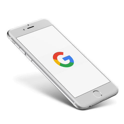 Móvil con el símbolo de Google