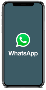 Mobil med WhatsApp-logo