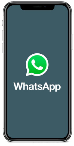 Móvil con Logo WhatsApp